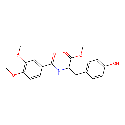 Methyl 2-(3,4-dimethoxybenzamido)-3-(4-hydroxyphenyl)propanoate structure