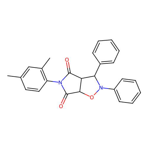 5-(2,4-dimethylphenyl)-2,3-diphenyldihydro-2H-pyrrolo[3,4-d]isoxazole-4,6(5H,6aH)-dione structure