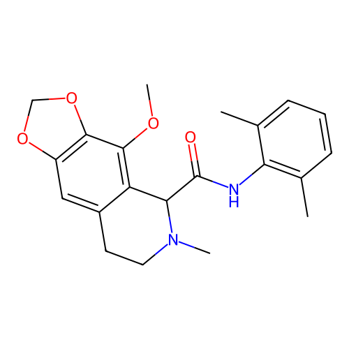 N-(2,6-dimethylphenyl)-4-methoxy-6-methyl-5,6,7,8-tetrahydro-[1,3]dioxolo[4,5-g]isoquinoline-5-carboxamide structure