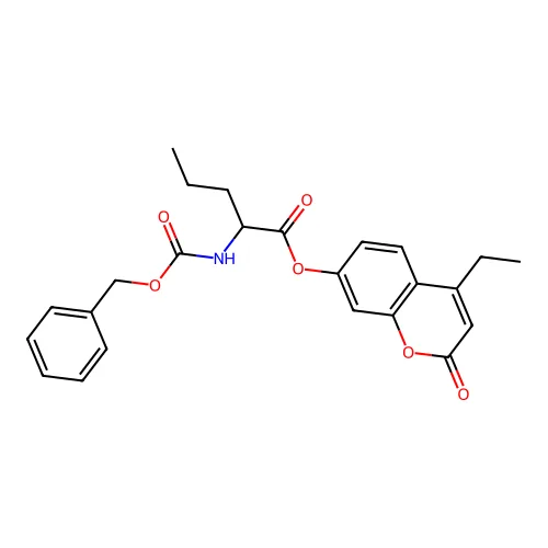 (4-乙基-2-氧代色烯-7-基) 2-(苄氧羰基氨基)戊酸酯 structure