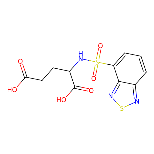 2-(Benzo[c][1,2,5]thiadiazole-4-sulfonamido)pentanedioic acid structure