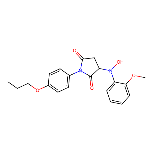 3-(Hydroxy(2-methoxyphenyl)amino)-1-(4-propoxyphenyl)pyrrolidine-2,5-dione structure