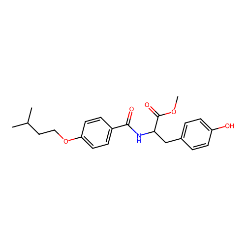 methyl N-{[4-(3-methylbutoxy)phenyl]carbonyl}tyrosinate structure