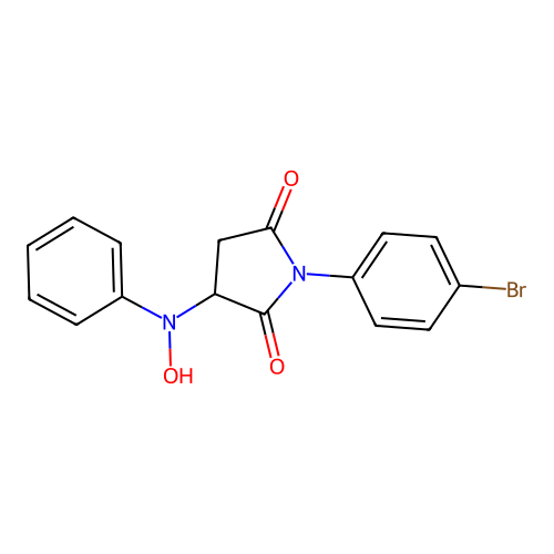 1-(4-Bromophenyl)-3-(hydroxy(phenyl)amino)pyrrolidine-2,5-dione structure