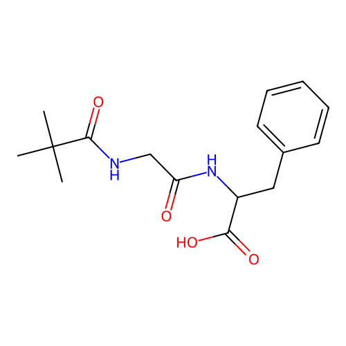 N-(2,2-dimethylpropanoyl)glycylphenylalanine structure