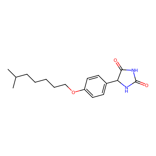 5-(4-((6-Methylheptyl)oxy)phenyl)imidazolidine-2,4-dione structure