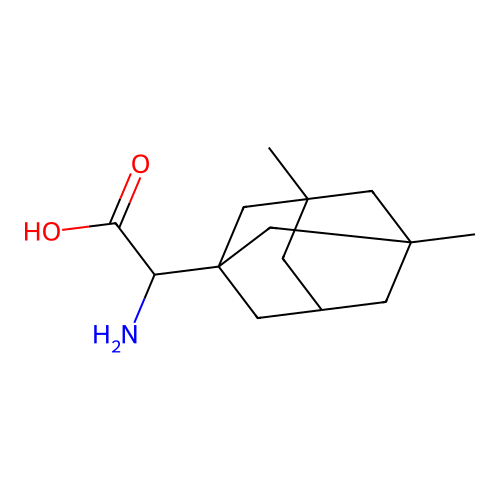 2-Amino-2-(3,5-dimethyl-1-adamantyl)acetic acid structure
