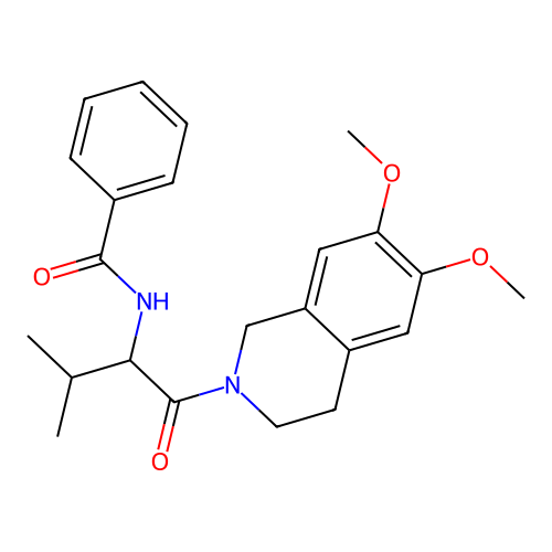 N-(1-(6,7-dimethoxy-3,4-dihydroisoquinolin-2(1H)-yl)-3-methyl-1-oxobutan-2-yl)benzamide structure