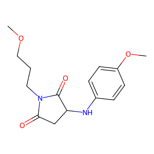 3-((4-Methoxyphenyl)amino)-1-(3-methoxypropyl)pyrrolidine-2,5-dione structure