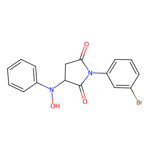 1-(3-Bromophenyl)-3-(hydroxy(phenyl)amino)pyrrolidine-2,5-dione structure