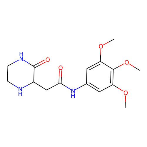 2-(3-oxopiperazin-2-yl)-N-(3,4,5-trimethoxyphenyl)acetamide structure