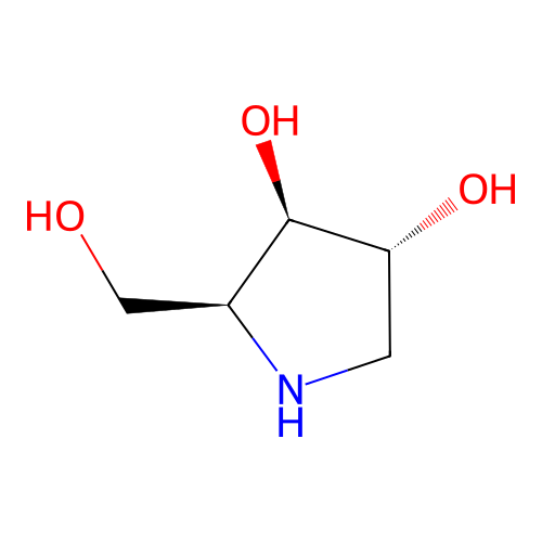 1,4-dideoxy-1,4-imino-L-xylitol structure
