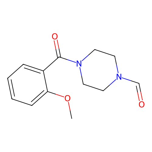 4-(2-Methoxybenzoyl)-1-piperazinecarbaldehyde structure