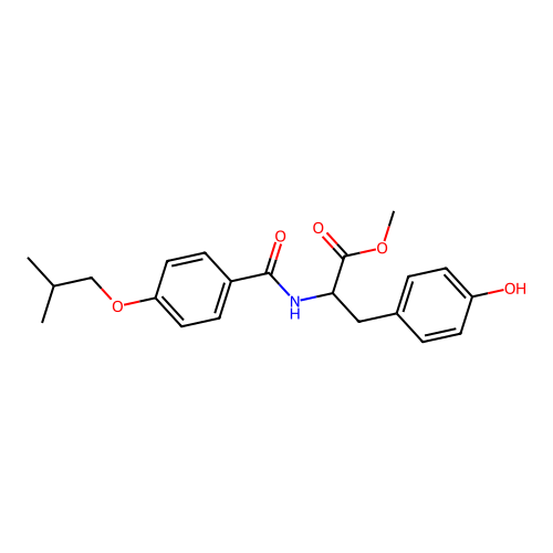 methyl N-{[4-(2-methylpropoxy)phenyl]carbonyl}tyrosinate structure