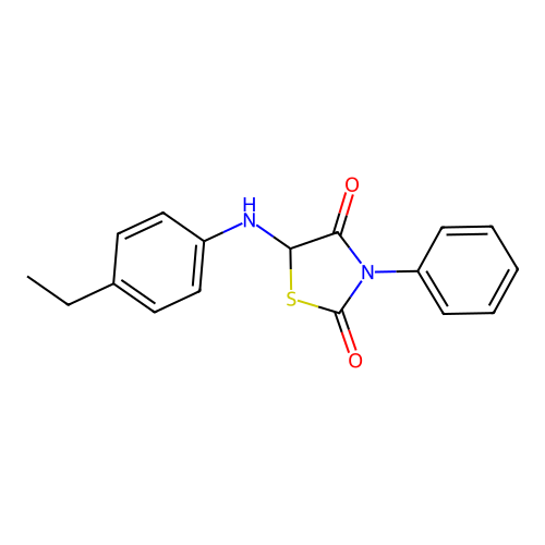 5-[(4-Ethylphenyl)amino]-3-phenyl-1,3-thiazolidine-2,4-dione structure