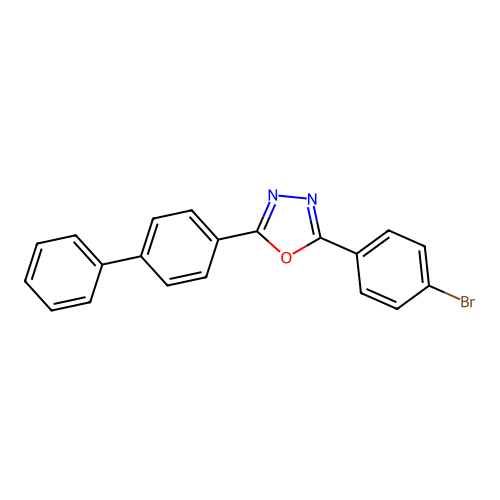 2-(4-Bromophenyl)-5-(4-biphenylyl)-1,3,4-oxadiazole structure