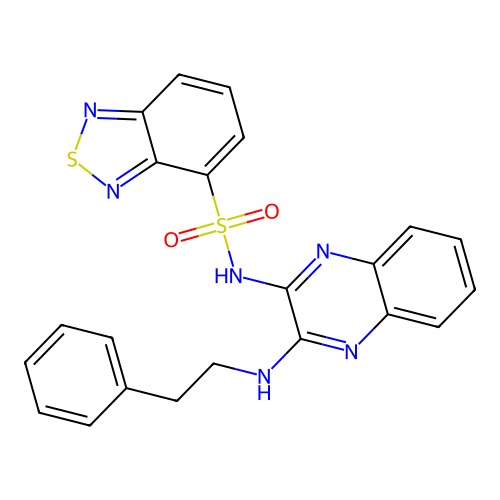 N-(3-(phenethylamino)quinoxalin-2-yl)benzo[c][1,2,5]thiadiazole-4-sulfonamide structure