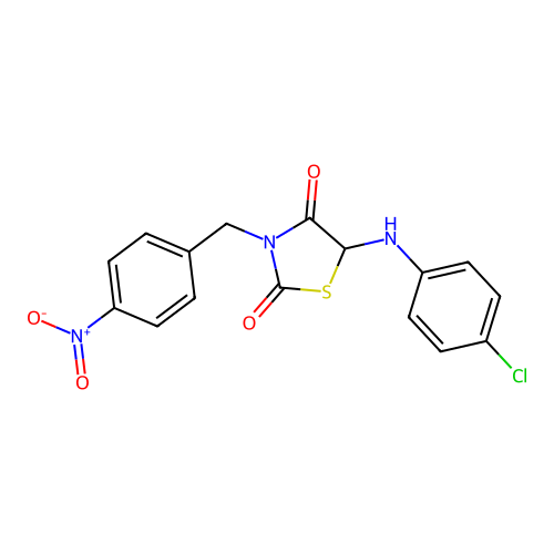 5-[(4-Chlorophenyl)amino]-3-(4-nitrobenzyl)-1,3-thiazolidine-2,4-dione structure
