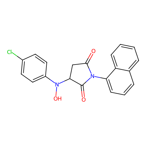 3-((4-Chlorophenyl)(hydroxy)amino)-1-(naphthalen-1-yl)pyrrolidine-2,5-dione structure