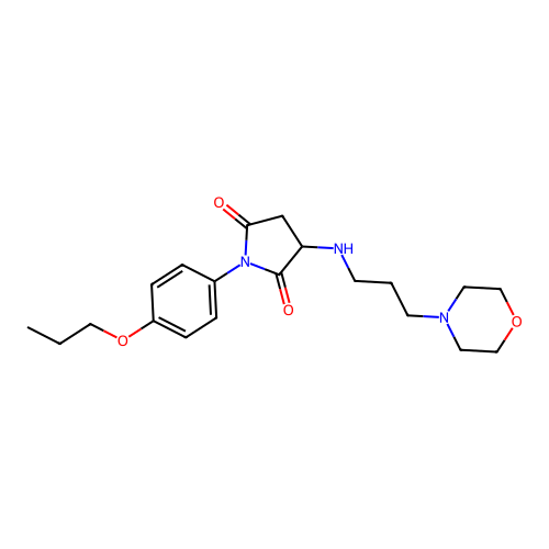 3-{[3-(Morpholin-4-yl)propyl]amino}-1-(4-propoxyphenyl)pyrrolidine-2,5-dione structure