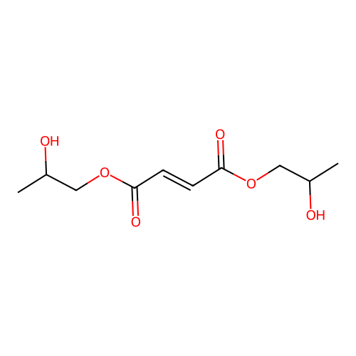 Bis(2-hydroxypropyl) fumarate structure