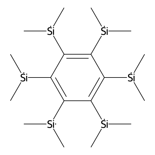 Hexakis(dimethylsilyl)benzene structure