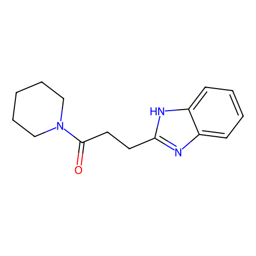 3-(1H-benzimidazol-2-yl)-1-(piperidin-1-yl)propan-1-one structure