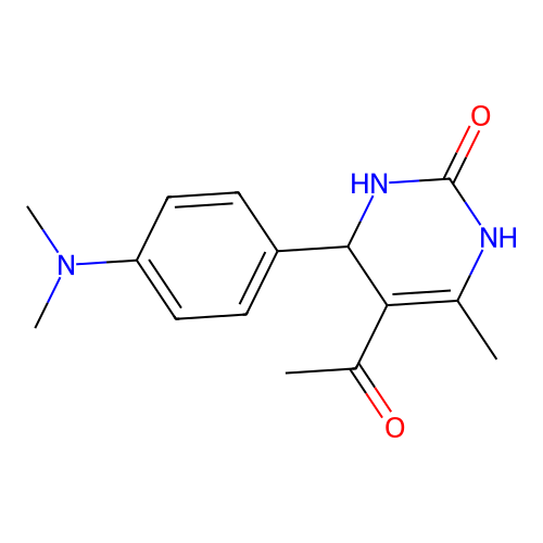4-[4-(Dimethylamino)phenyl]-5-acetyl-6-methyl-3,4-dihydropyrimidine-2(1H)-one structure