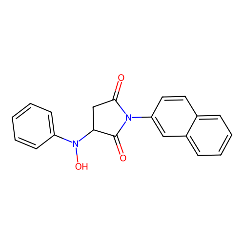 3-(Hydroxy(phenyl)amino)-1-(naphthalen-2-yl)pyrrolidine-2,5-dione structure