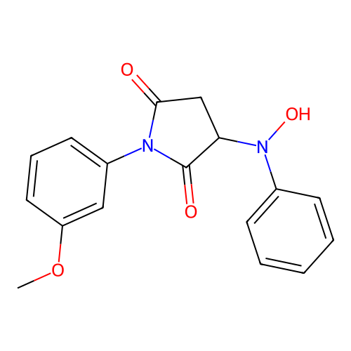 3-(Hydroxy(phenyl)amino)-1-(3-methoxyphenyl)pyrrolidine-2,5-dione structure