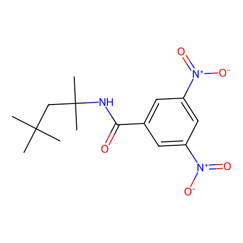 3,5-dinitro-(N-t-octyl)-benzamide structure