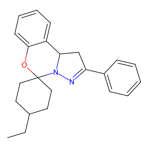 4'-ethyl-2-phenylspiro[1,10b-dihydropyrazolo[1,5-c][1,3]benzoxazine-5,1'-cyclohexane] structure