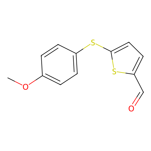 2-(4-Methoxyphenylthio)-5-thiophenecarboxaldehyde structure