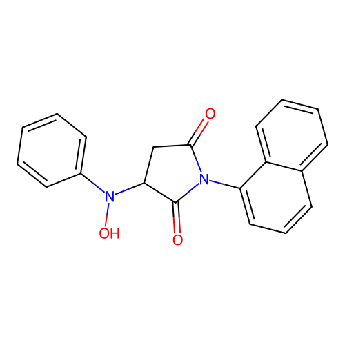 3-(Hydroxy(phenyl)amino)-1-(naphthalen-1-yl)pyrrolidine-2,5-dione structure