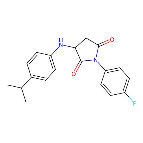 1-(4-Fluorophenyl)-3-(4-isopropylanilino)-2,5-pyrrolidinedione structure