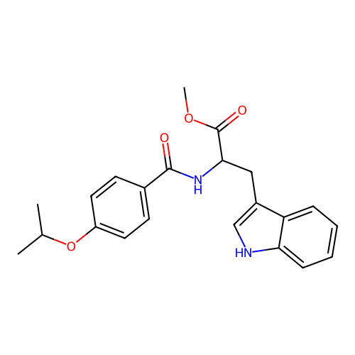 methyl N-{[4-(propan-2-yloxy)phenyl]carbonyl}tryptophanate structure