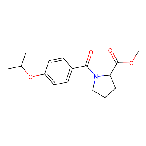 Methyl 1-(4-isopropoxybenzoyl)pyrrolidine-2-carboxylate structure
