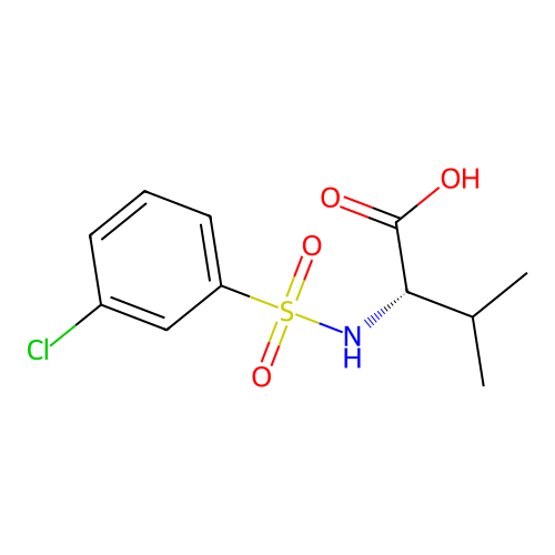 (2S)-2-(3-Chlorobenzenesulfonamido)-3-methylbutanoic acid structure