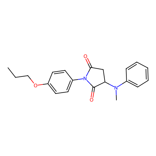 3-(Methyl(phenyl)amino)-1-(4-propoxyphenyl)pyrrolidine-2,5-dione structure