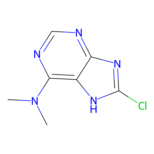 N-(8-chloro-9H-purin-6-yl)-N,N-dimethylamine structure
