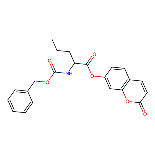 2-oxo-2H-chromen-7-yl 2-(((benzyloxy)carbonyl)amino)pentanoate structure