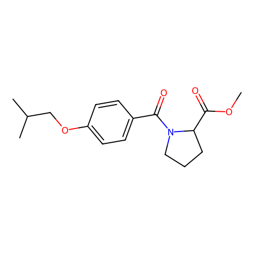 Methyl 1-(4-isobutoxybenzoyl)pyrrolidine-2-carboxylate structure