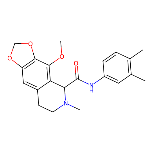 N-(3,4-dimethylphenyl)-4-methoxy-6-methyl-5,6,7,8-tetrahydro-[1,3]dioxolo[4,5-g]isoquinoline-5-carboxamide structure