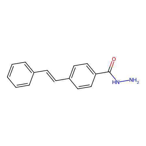 4-[(E)-2-phenylethenyl]benzohydrazide structure