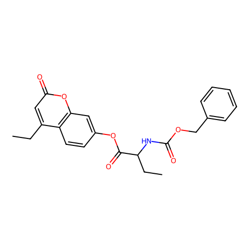 4-ethyl-2-oxo-2H-chromen-7-yl 2-(((benzyloxy)carbonyl)amino)butanoate structure