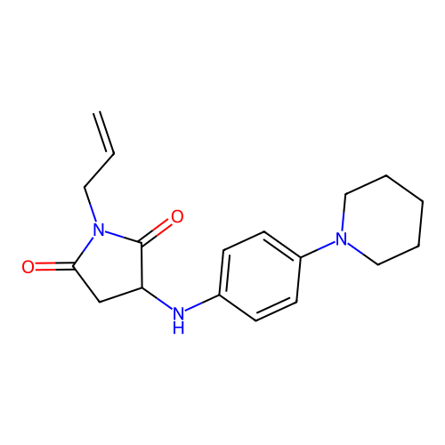 1-Allyl-3-((4-(piperidin-1-yl)phenyl)amino)pyrrolidine-2,5-dione structure
