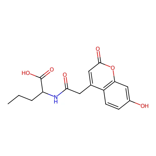 2-(2-(7-羟基-2-氧代-2H-色烯-4-基)乙酰氨基)戊酸 structure