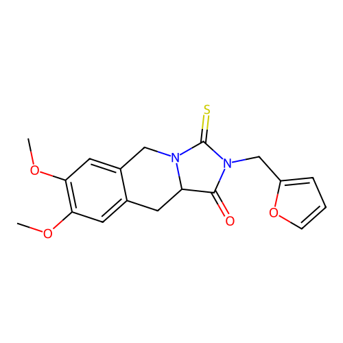 (10aR)-2-(furan-2-ylmethyl)-7,8-dimethoxy-3-sulfanylidene-10,10a-dihydro-5H-imidazo[1,5-b]isoquinolin-1-one structure