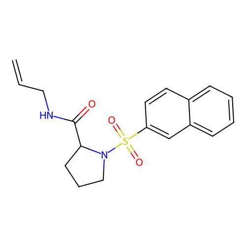1-(naphthalen-2-ylsulfonyl)-N-prop-2-en-1-ylprolinamide structure