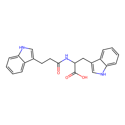 N-[3-(1H-indol-3-yl)propanoyl]tryptophan structure